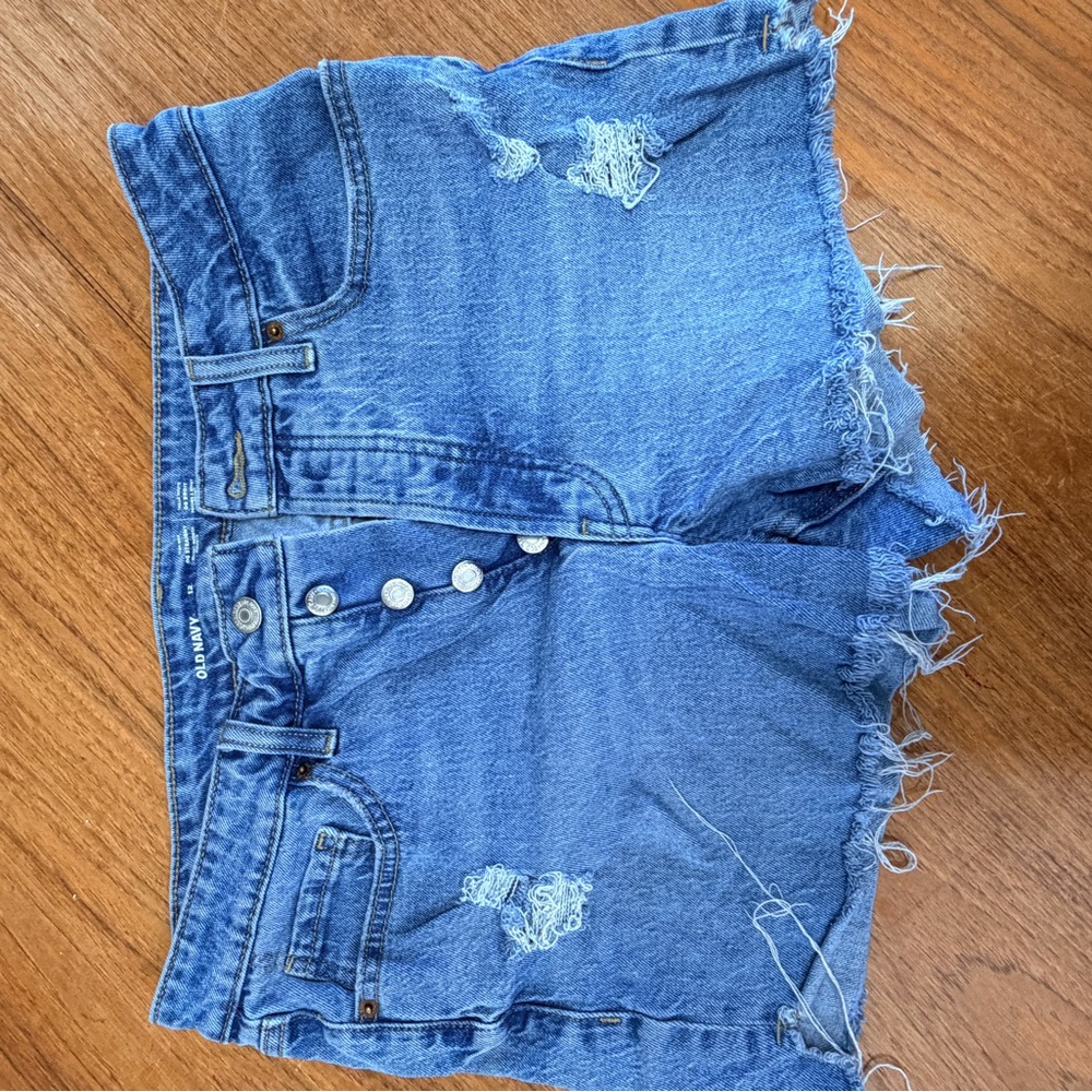 Old Navy Light Blue Distressed Jean Shorts